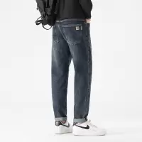 男士锥形牛仔裤年秋冬新款美式休闲百搭小脚裤子男款宽松潮牌