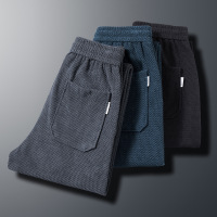 男款垂感挺括潮流加绒加厚运动裤男士休闲长裤秋冬季新款斜纹针织