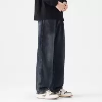 美式复古宽松直筒牛仔裤男士年秋冬新款宽松潮牌阔腿休闲长男