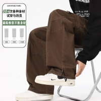 美式工装裤男士新款秋冬宽松直筒休闲裤休闲裤子男款耐磨耐脏