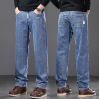 春秋款新款弹力休闲长裤潮流百搭直筒宽松牛仔裤男款显高时尚