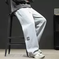 男士休闲裤新款加绒百搭宽松拖地裤男时尚青年户外保暖秋冬款
