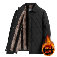 冬季加绒加厚棉衣爸爸秋冬外套中老年男装保暖夹克棉服上衣