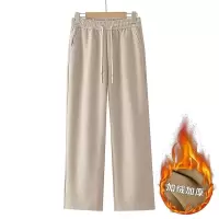 加绒保暖妈妈裤冬天中老年人洋气休闲简约长裤子女冬季加厚女裤50