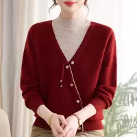 新款冬装妈妈针织衫女时尚气质中老年女装加绒加厚中年女装冬天衣