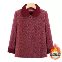 中老年毛呢外套女秋冬新款妈妈装水貂绒老人奶奶太太宽松洋气冬装