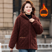 大毛领妈妈装洋气中老年人棉衣外套时尚简约棉服女中年装60岁50岁