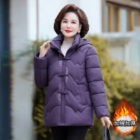 大毛领妈妈装洋气中老年人棉衣外套时尚简约棉服女中年装60岁50岁