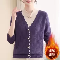 妈妈秋冬装新款打底衫上衣服中老年女装冬季短款毛衣打底衫