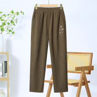 年女士休闲大码妈妈裤中老年人洋气长裤40-60松紧腰50岁中年