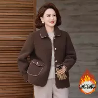 年女装加绒中年妈妈女装大码宽松中老年衣服女装冬保暖冬外套