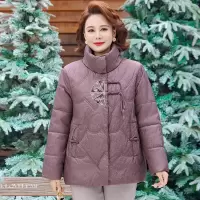 年女装洋气中老年棉衣冬装时尚加绒保暖棉衣中年装40-60