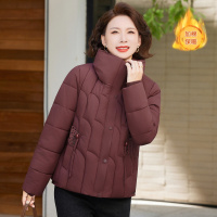 新款妈妈中老年人衣服40-60岁短款女士休闲棉衣女50岁加棉加厚冬