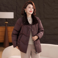 新款妈妈装羽绒服外套40-60岁中老年女士休闲鸭绒服50岁90白鸭绒