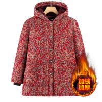 老太太冬装棉衣加厚中老年妈妈大码宽松棉服奶奶连帽棉袄保暖加绒