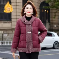 50多岁妈妈冬装加棉加厚棉袄外套端庄大气中老年人秋冬气质棉衣女