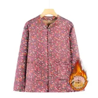 中老年女德绒开衫上衣秋衣秋裤奶奶装大码加绒加厚保暖内衣妈妈装