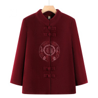 加厚保暖中式唐装奶奶装古风衣服60-80岁新款老年女士休闲外套冬