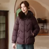 大毛领妈妈装棉衣女冬季保暖中老年女装新款妈妈装40-60岁冬装女