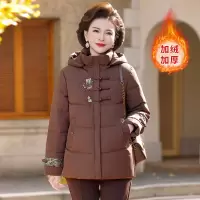 年女装妈妈棉衣女40-60岁刺绣中老年棉服女冬季加厚加绒款女