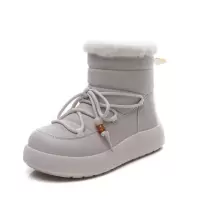 真皮雪地靴女冬季新款复古平底加厚绒里百搭厚底不累脚马丁靴