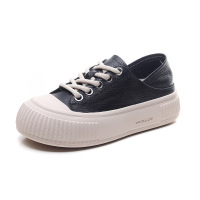 头层牛皮小白鞋女春季新款平底休闲踩脚两穿真皮软底舒适单鞋