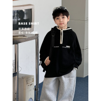 童酷儿童冬款湖州织里童装字母印花双面德绒连帽男童打底衫潮