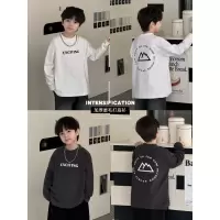 童酷儿童冬款湖州织里童装百搭小山印花T恤加厚男童打底衫潮