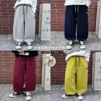 童酷儿童冬款湖州织里童装加厚休闲长裤一体绒刺绣男童卫裤潮