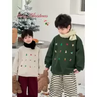 童酷儿童冬款湖州织里童装卡通刺绣一体绒保暖加厚男童卫衣潮