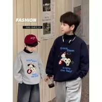 童酷儿童冬款湖州织里童装可爱立体小狗一体绒加厚男童卫衣潮