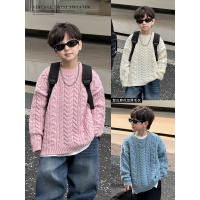 童酷儿童冬款湖州织里童装百搭宝宝针织衫纯色圆领男童毛衣潮