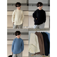 童酷儿童冬款湖州织里童装百搭宝宝针织衫纯色打底男童毛衣潮