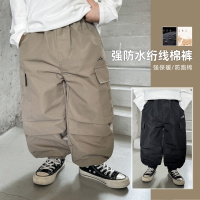 童酷儿童冬款湖州织里童装韩版加厚长裤小山印花男童工装裤潮