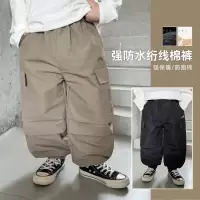 童酷儿童冬款湖州织里童装韩版加厚长裤小山印花男童工装裤潮