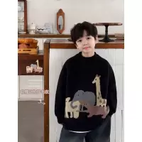 童酷儿童冬款湖州织里童装韩版动物针织衫加厚保暖男童毛衣潮