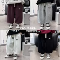 童酷儿童冬款湖州织里童装韩版宝宝休闲长裤加厚贴标男童卫裤