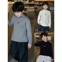 童酷男童冬季新款时尚字母刺绣宝宝针织衫半高领打底儿童毛衣