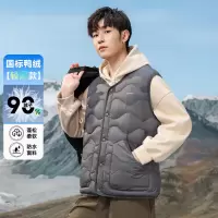 90新国标秋冬新款简约内穿外搭羽绒马甲男士中年保暖背心羽绒坎肩