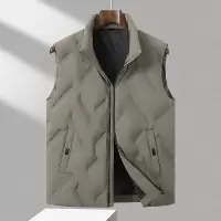 男士立领坎肩羽绒马甲秋冬季新款男装中青年商务休闲保暖背心