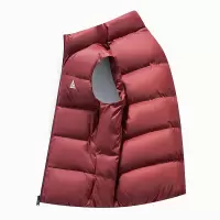 防风立领加厚羽绒马甲男士秋冬新款户外90绒新国标白鸭绒外穿马甲