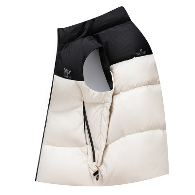 青年时尚潮流撞色羽绒马甲秋冬新款国标90白鸭绒加厚保暖背心