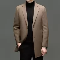 双面呢羊毛大衣男西装领95鹅绒脱卸内胆毛呢大衣秋冬羊绒羊毛外套