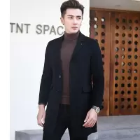 秋冬新款双面毛呢羊毛大衣男修身双面呢子大衣男士羊绒潮流外套男