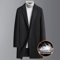 秋冬新款百搭羽绒脱卸内胆双面呢羊毛大衣男士中长呢大衣大码男装