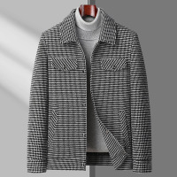 秋冬雪呢尔工装休闲夹克男士加棉中青年茄克爸爸装男外套