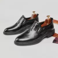 一脚蹬透气乐福鞋男皮鞋软底防滑英伦复古商务正装懒人休闲结婚鞋