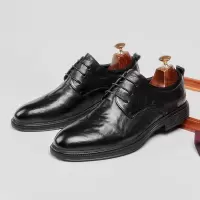 透气头层牛皮商务皮鞋男士休闲真皮防滑英伦软底正装男鞋圆头婚礼