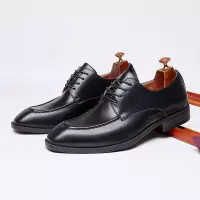 英伦复古男士皮鞋系带方头商务正装德比鞋办公休闲通勤新郎婚礼鞋