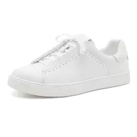 百搭小白鞋真皮男士休闲板鞋一脚蹬套穿摔纹超软时尚男士运动皮鞋